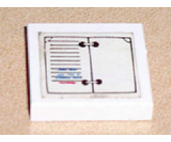 Tile 2 x 2 without Groove with Appointment Book, Open Pattern (Sticker) - Set 295