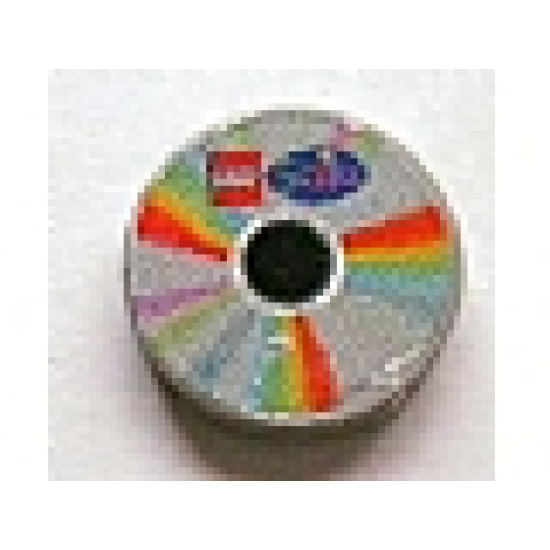 Tile, Round 2 x 2 with CD Pastel Sectors and LEGO Scala Logo Pattern (Sticker) - Sets 3142 / 3159
