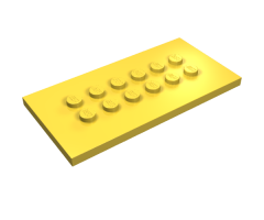 Plate, Modified 4 x 8 with Studs in Center