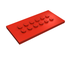 Plate, Modified 4 x 8 with Studs in Center