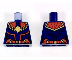 Torso Female Outline with Gold 8 Point Star and Dark Red Collar and Belt Pattern