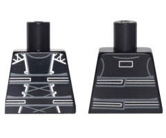 Torso Harness with Dark Bluish Gray Laces and Silver Trim Pattern