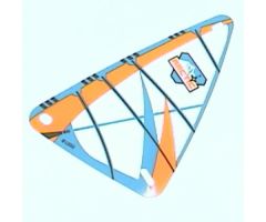 Plastic Triangle 9 x 15 Sail with Orange and Blue Arctic Pattern