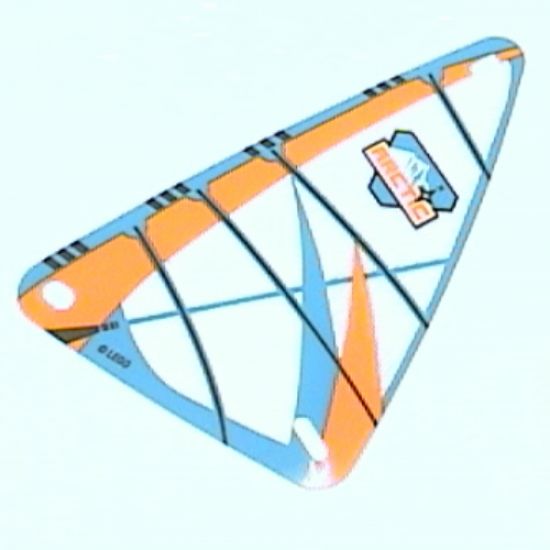 Plastic Triangle 9 x 15 Sail with Orange and Blue Arctic Pattern