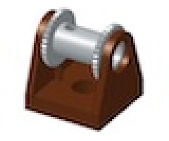 String Reel / Winch 2 x 2 Holder with Light Bluish Gray String Reel 2 x 2 Drum (2584 / 2585)