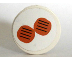 Tile, Round 2 x 2 with 2 Hamburgers Pattern (Sticker) - Set 5895