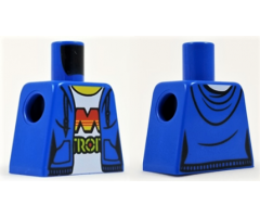 Torso Female Hoodie with Laces and Pockets over White Shirt with M:Tron Logo Pattern