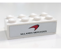 Brick 2 x 4 with 'McLAREN MERCEDES' Pattern (Sticker) - Set 75911