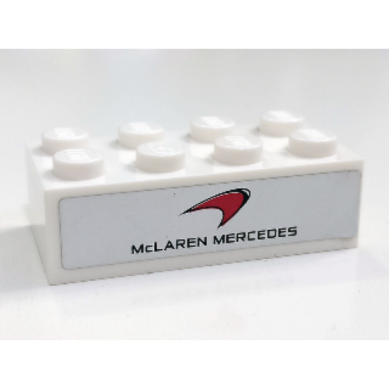 Brick 2 x 4 with 'McLAREN MERCEDES' Pattern (Sticker) - Set 75911