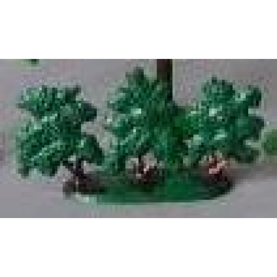 Plant, Tree Flat Bush painted with solid base (1950's version)