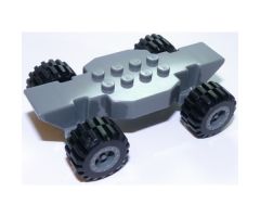 Vehicle, Base Fast Food Racer 4 x 10 Lifted with Dark Bluish Gray Wheels and Black Tires