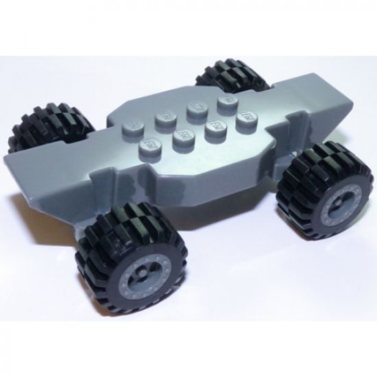 Vehicle, Base Fast Food Racer 4 x 10 Lifted with Dark Bluish Gray Wheels and Black Tires