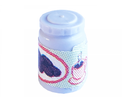 Scala Accessories Jar Jam / Jelly, Label with Cup of Coffee and Cookies Pattern (Sticker) - Set 3243