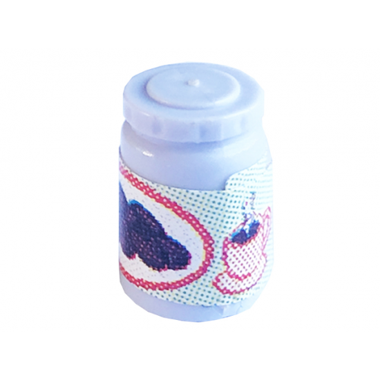 Scala Accessories Jar Jam / Jelly, Label with Cup of Coffee and Cookies Pattern (Sticker) - Set 3243