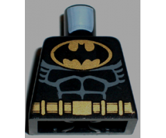 Torso Batman Logo in Gold Oval with Muscles and Gold Belt Pattern