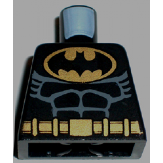Torso Batman Logo in Gold Oval with Muscles and Gold Belt Pattern
