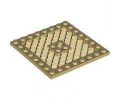 Plate, Modified 8 x 8 with Grille and Hole in Center
