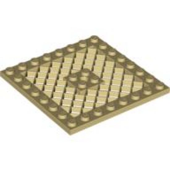 Plate, Modified 8 x 8 with Grille and Hole in Center