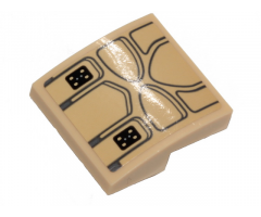 Slope, Curved 2 x 2 with SW Millennium Falcon Seat Cushion Pattern (Sticker) - Set 75257