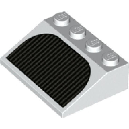 Slope 33 3 x 4 with Black and Dark Bluish Gray Grille Pattern