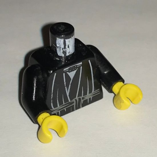 Torso SW Layered Shirt, Robe Tie Pattern / Black Arms / Yellow Hands