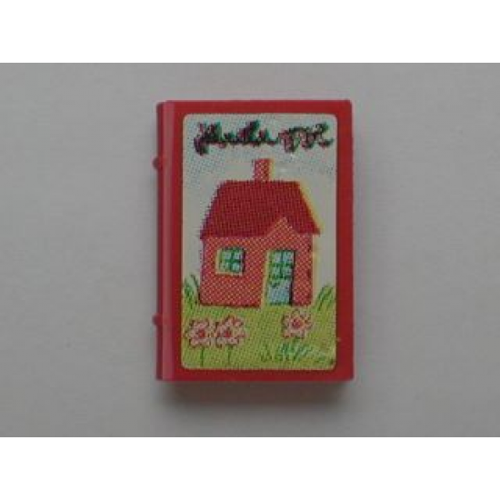 Minifigure, Utensil Book 2 x 3 with House Pattern (Sticker) - Sets 3119 / 3290