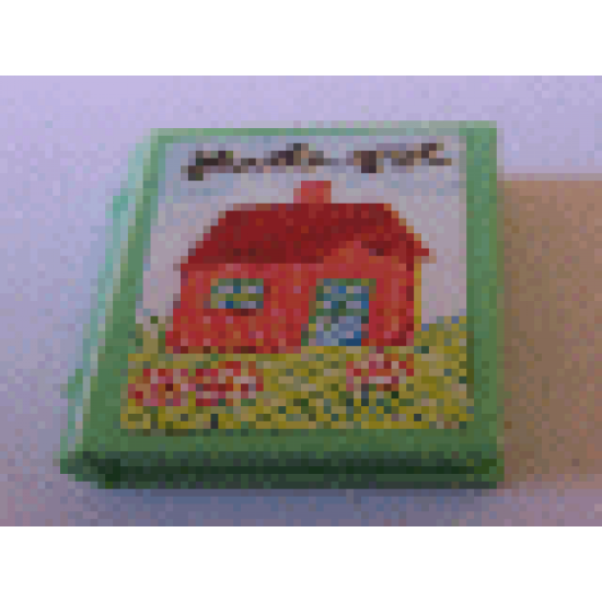 Minifigure, Utensil Book 2 x 3 with House Pattern (Sticker) - Sets 3119 / 3290