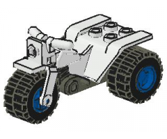 Riding Cycle Tricycle with Dark Gray Chassis & Blue Wheels