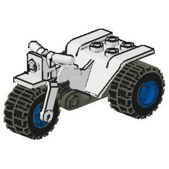 Riding Cycle Tricycle with Dark Gray Chassis & Blue Wheels