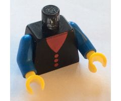 Torso Red V-Neck and Buttons Pattern / Blue Arms / Yellow Hands