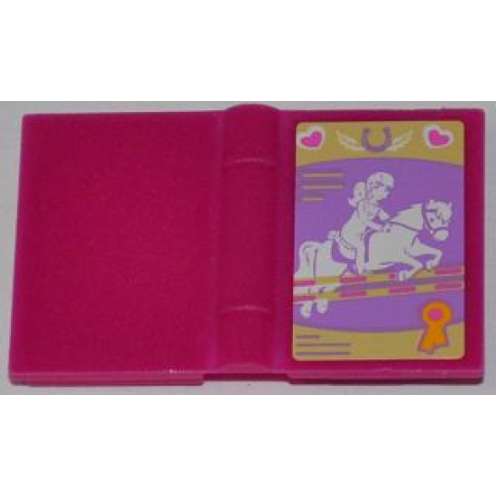 Minifigure, Utensil Book 2 x 3 with Jumping Horse Pattern (Sticker) - Set 3189