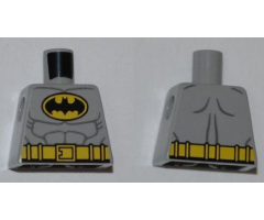 Torso Batman Logo in Yellow Oval with Muscles and Yellow Belt Front and Back Pattern