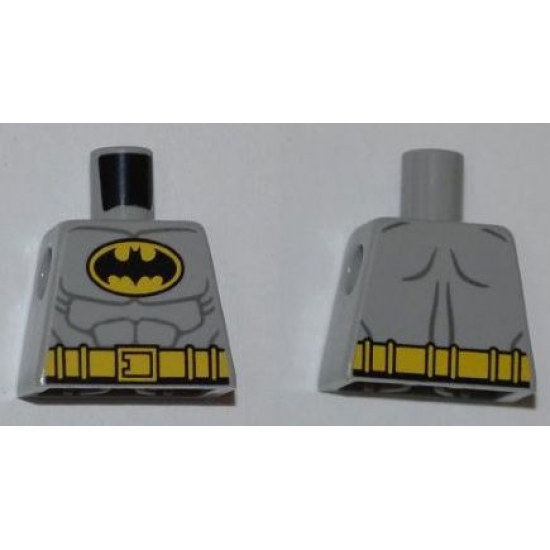 Torso Batman Logo in Yellow Oval with Muscles and Yellow Belt Front and Back Pattern