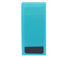Slope, Curved 2 x 1 with Black Stripe on Medium Azure Background Pattern Model Left Side (Sticker) - Set 76898