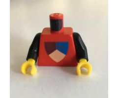Torso Castle Classic Shield Tri-Colored Pattern / Black Arms / Yellow Hands