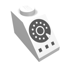 Slope 45 2 x 1 with Rotary Phone Black Pattern