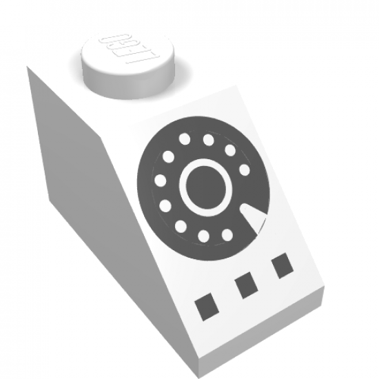 Slope 45 2 x 1 with Rotary Phone Black Pattern