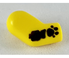 Arm, Right with Black Splotch and Paw Print Tattoo Pattern
