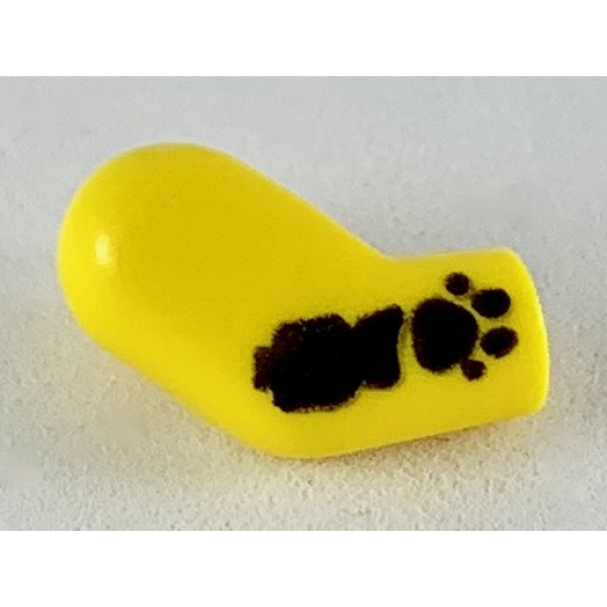 Arm, Right with Black Splotch and Paw Print Tattoo Pattern