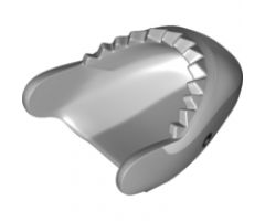 Animal, Body Part Shark Head with Teeth and White Mouth and Black Round Eyes Pattern