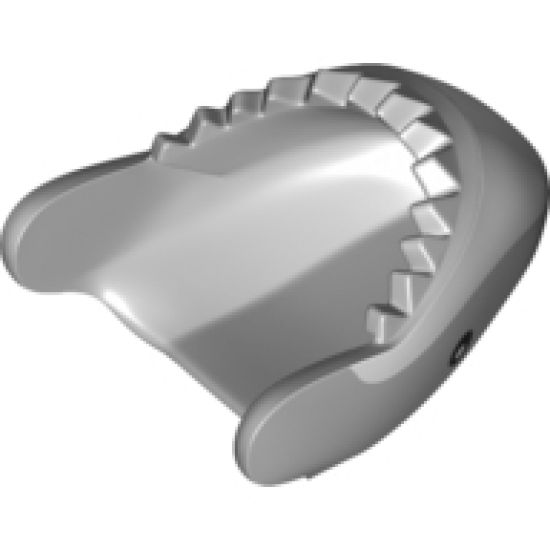 Animal, Body Part Shark Head with Teeth and White Mouth and Black Round Eyes Pattern