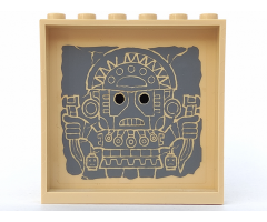 Panel 1 x 6 x 5 with Aztec Head Pattern 2 on Inside - Set 7627