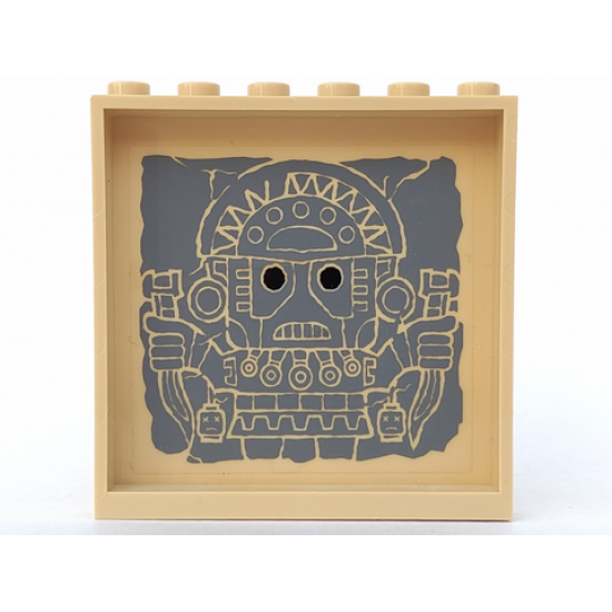 Panel 1 x 6 x 5 with Aztec Head Pattern 2 on Inside - Set 7627