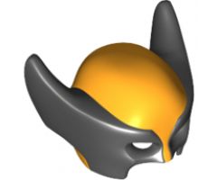 Minifigure, Headgear Mask Wolverine with Black Pointed Sides Pattern