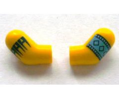 Arm, (Matching Left and Right) Pair with Indian Sign and Patch Pattern