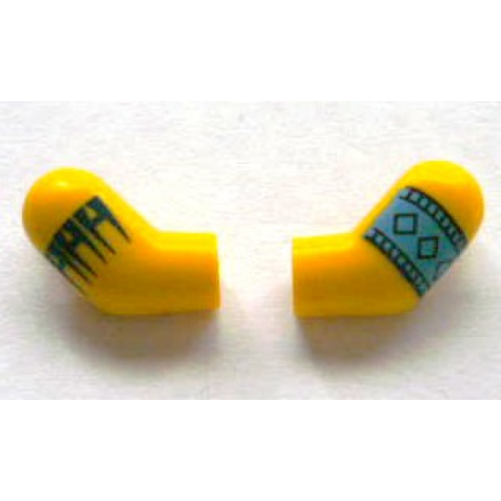 Arm, (Matching Left and Right) Pair with Indian Sign and Patch Pattern