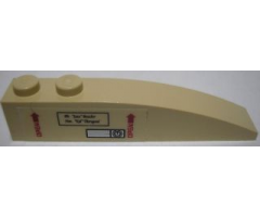Slope, Curved 6 x 1 with 'OPEN' and Arrows Pattern Right (Sticker) - Sets 7298 / 7477