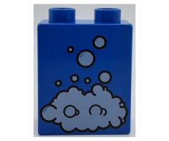 Duplo, Brick 1 x 2 x 2 with Soap Bubble Pattern