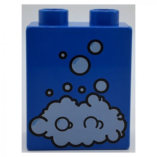 Duplo, Brick 1 x 2 x 2 with Soap Bubble Pattern