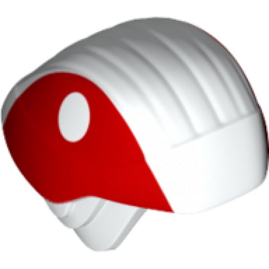Minifigure, Headgear Helmet SW Rebel Trooper with Red Sides Pattern (Cloud Car Pilot)